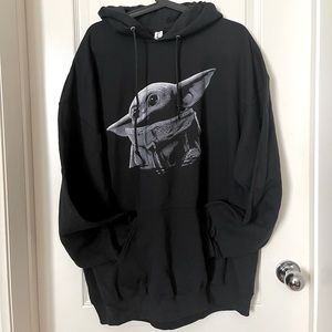 Star Wars, The Mandalorian Child.  black hoodie warm great fan gift